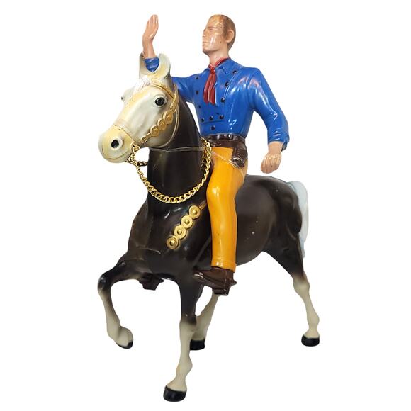 8" Vintage Model Horse Painted Mane & Tail With Chain Bridle - Picture 8 of 14